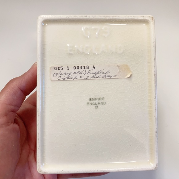 Old Empire English Ceramic Trinket Box With Lid - Picture 3 of 8